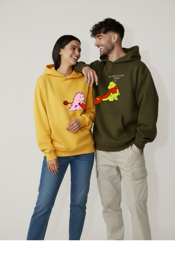 You Make Me Feel Like Home Oversized Drop Shoulder Hoodies - Pack of 2