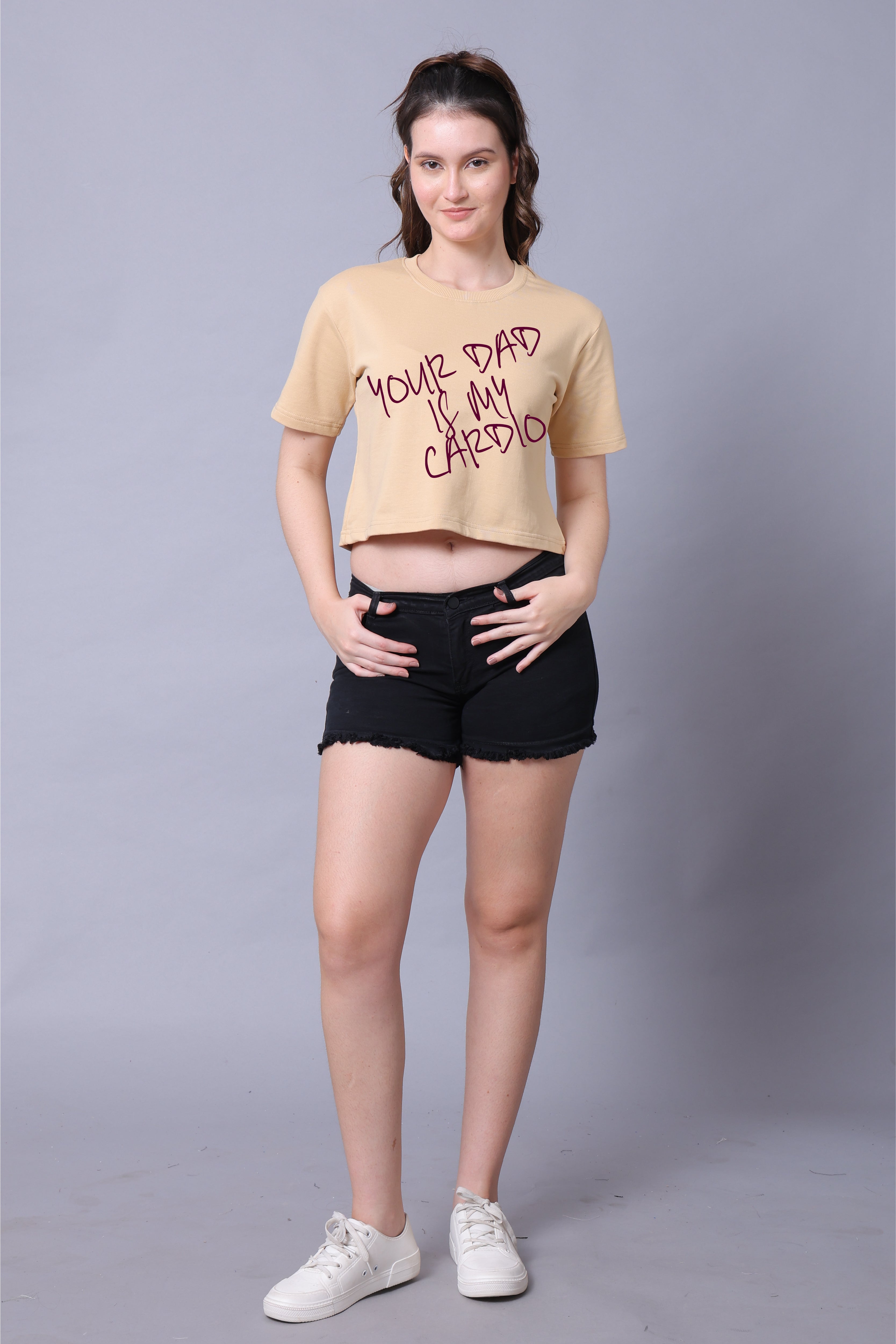 Your Dad is My Cardio Women Crop Top