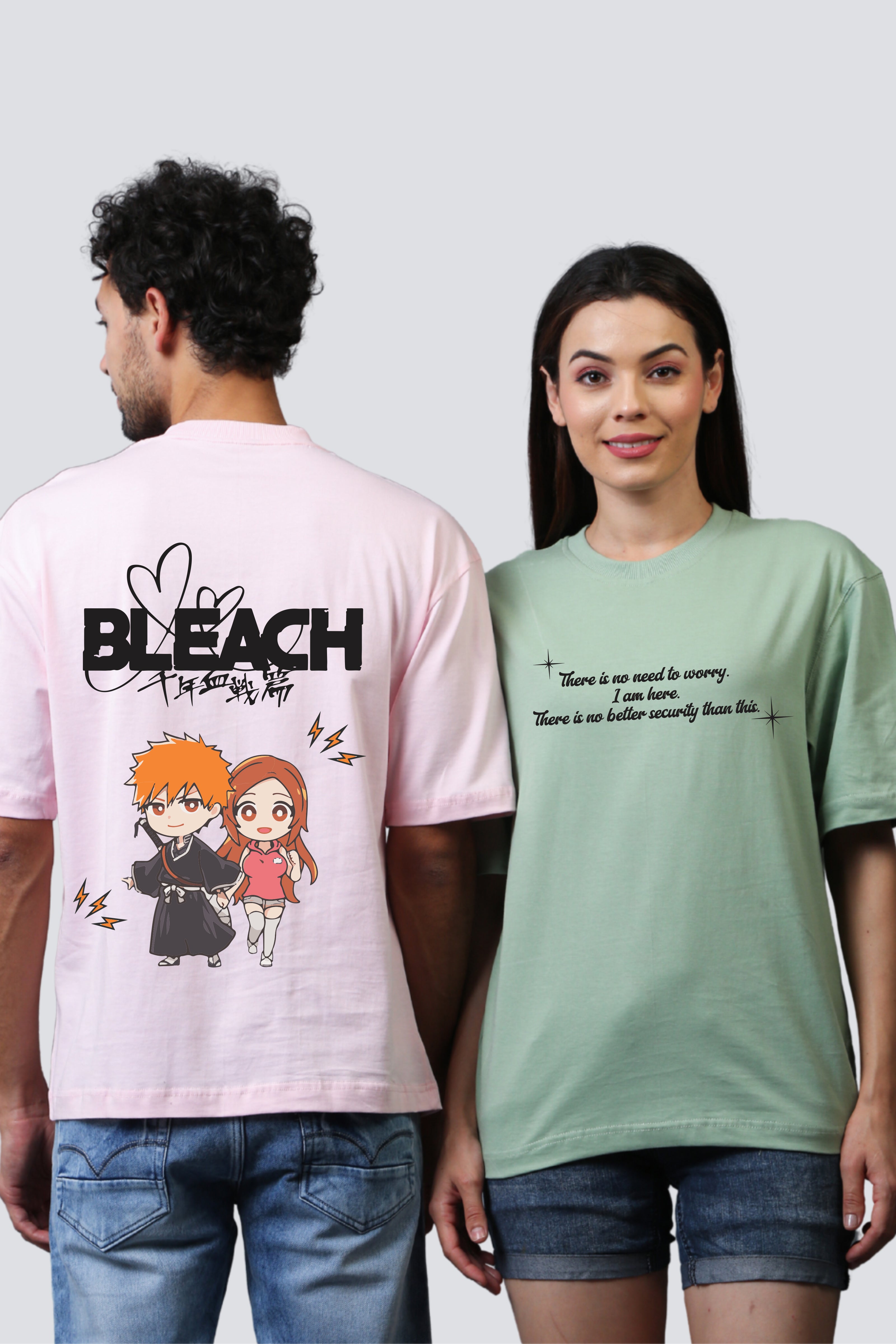 Bleach Edition Oversized Couple Tees - Pack of 2