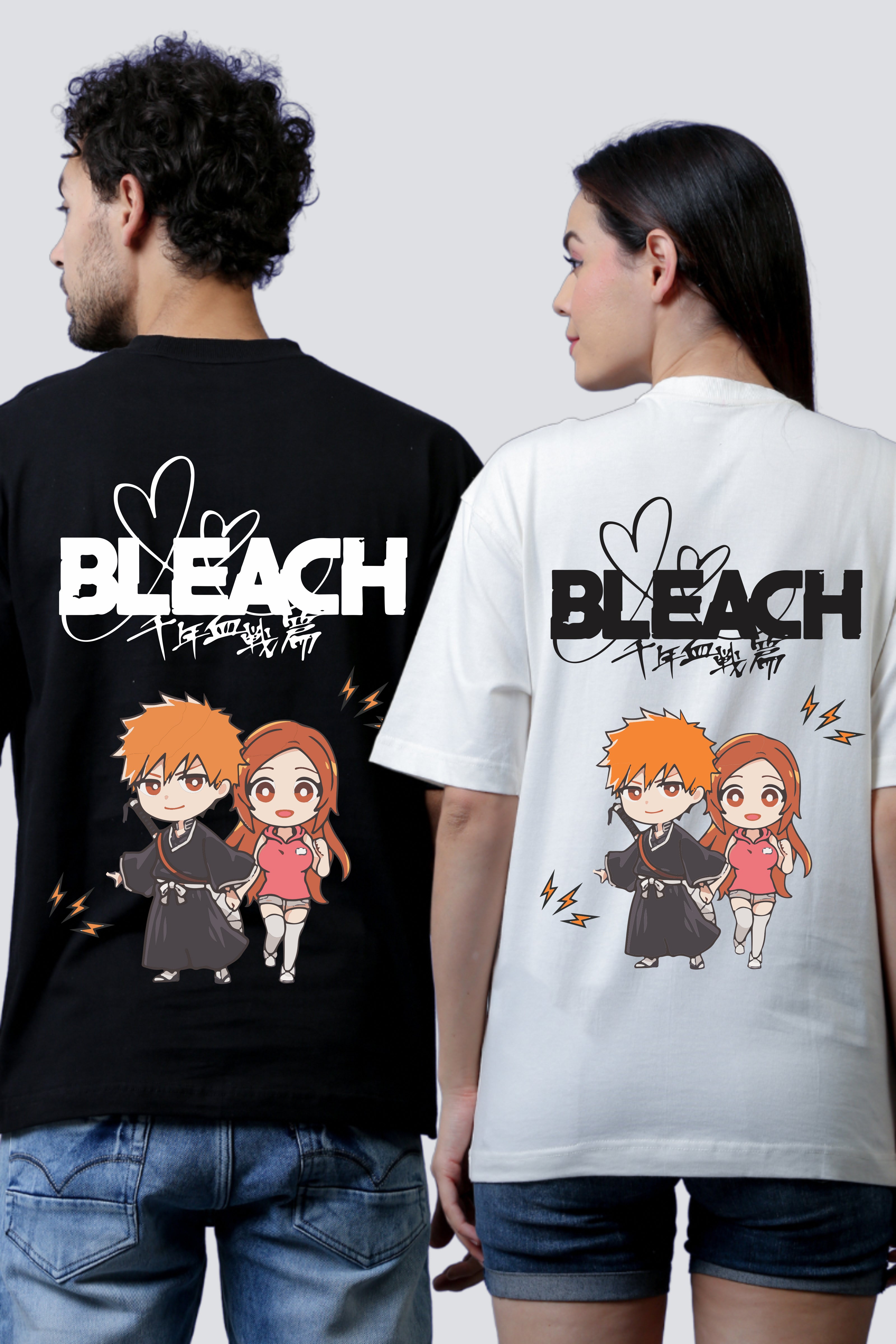 Bleach Edition Oversized Couple Tees - Pack of 2