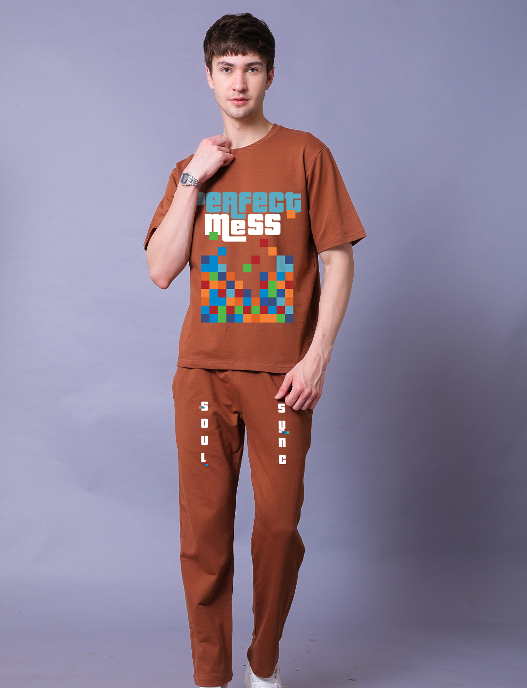 Perfect Mess Men Co-Ord Set - Oversized Tee With Jogger