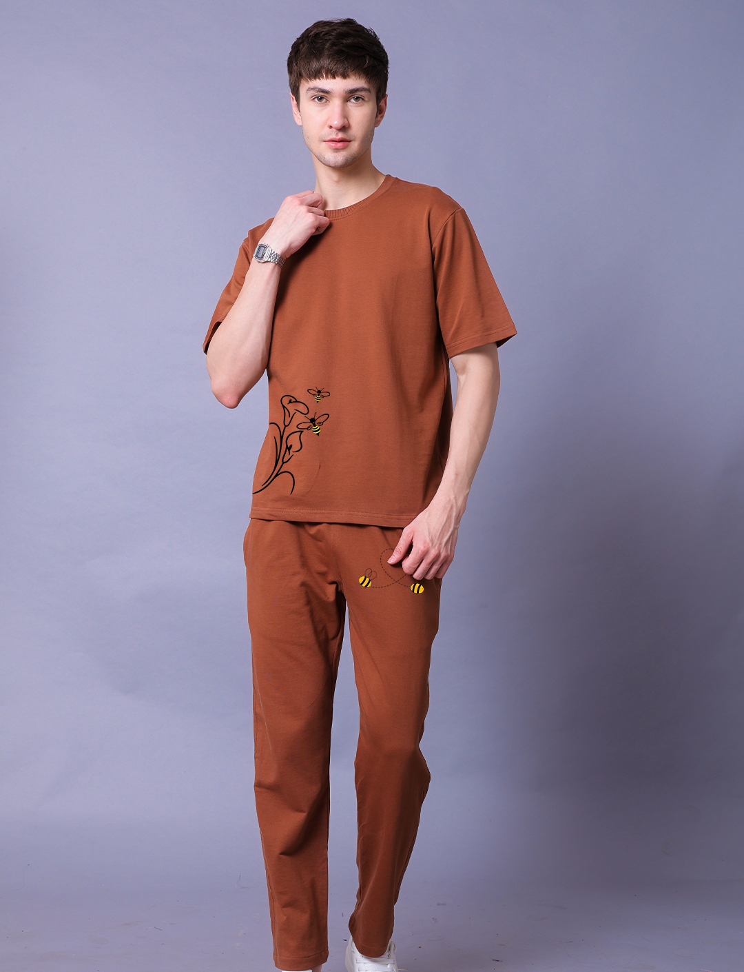 Let It Be Men Co-Ord Set - Oversized Tee With Jogger