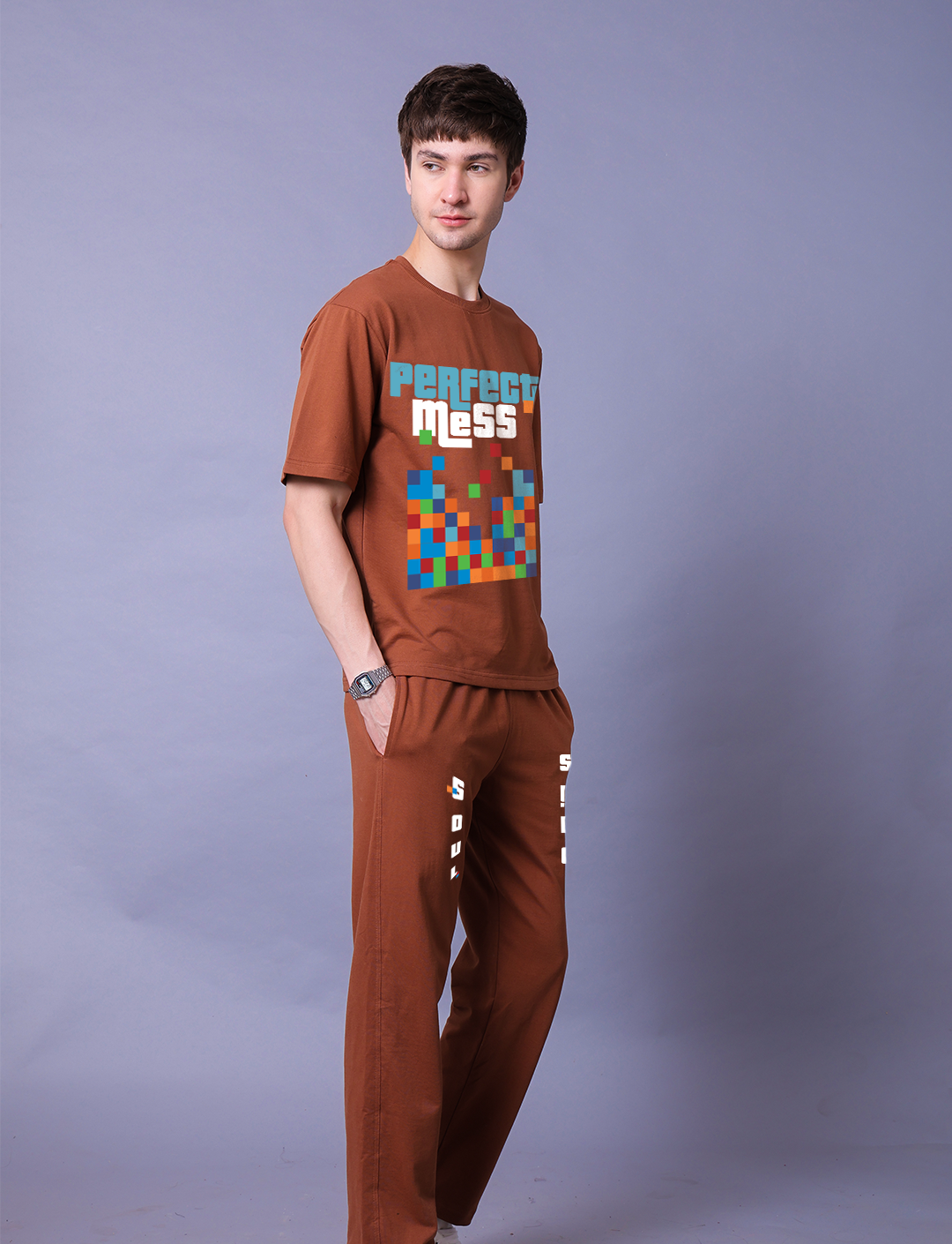 Soul Sync Men Co-Ord Set - Oversized Tee With Jogger