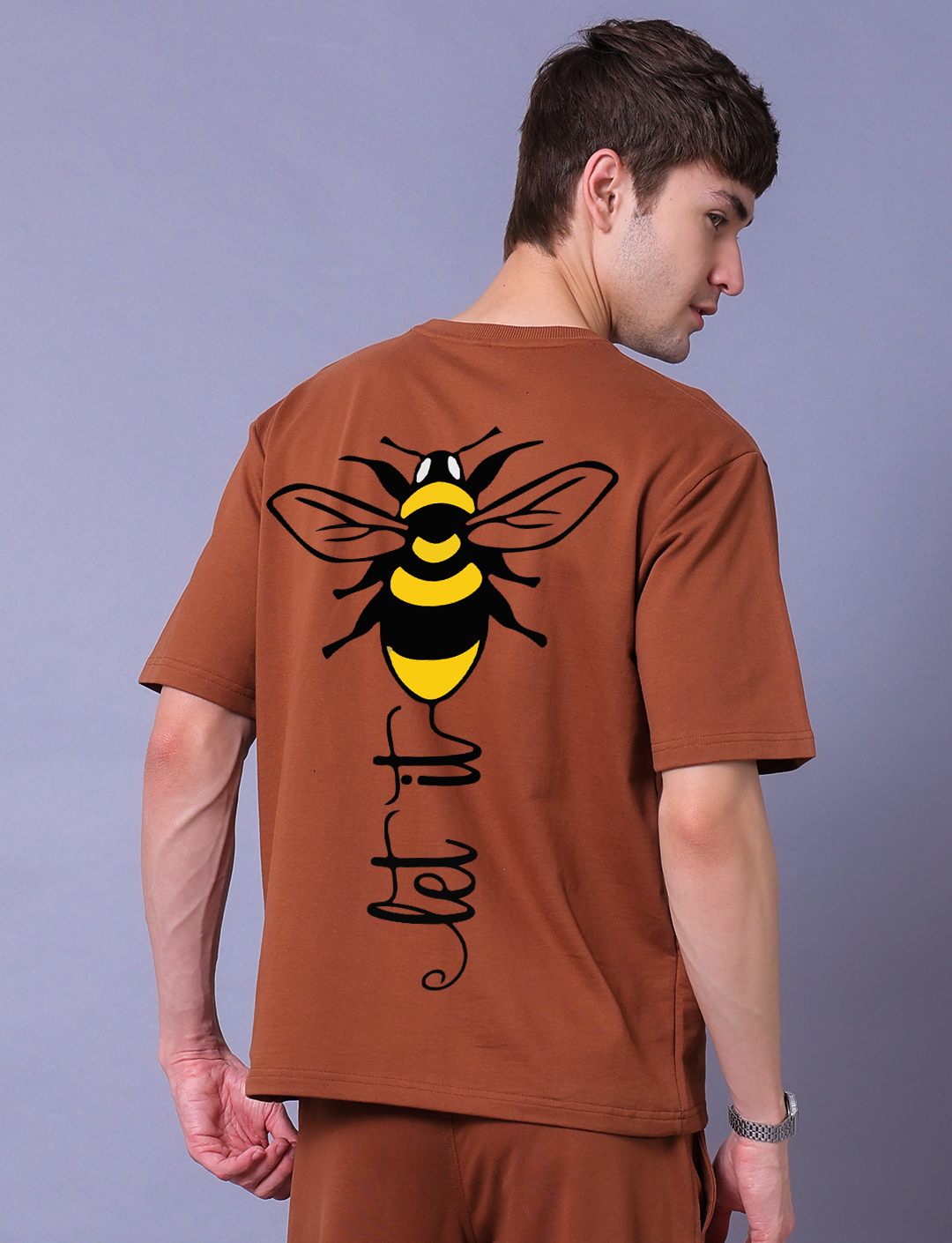 Let It Be Men Co-Ord Set - Oversized Tee With Jogger