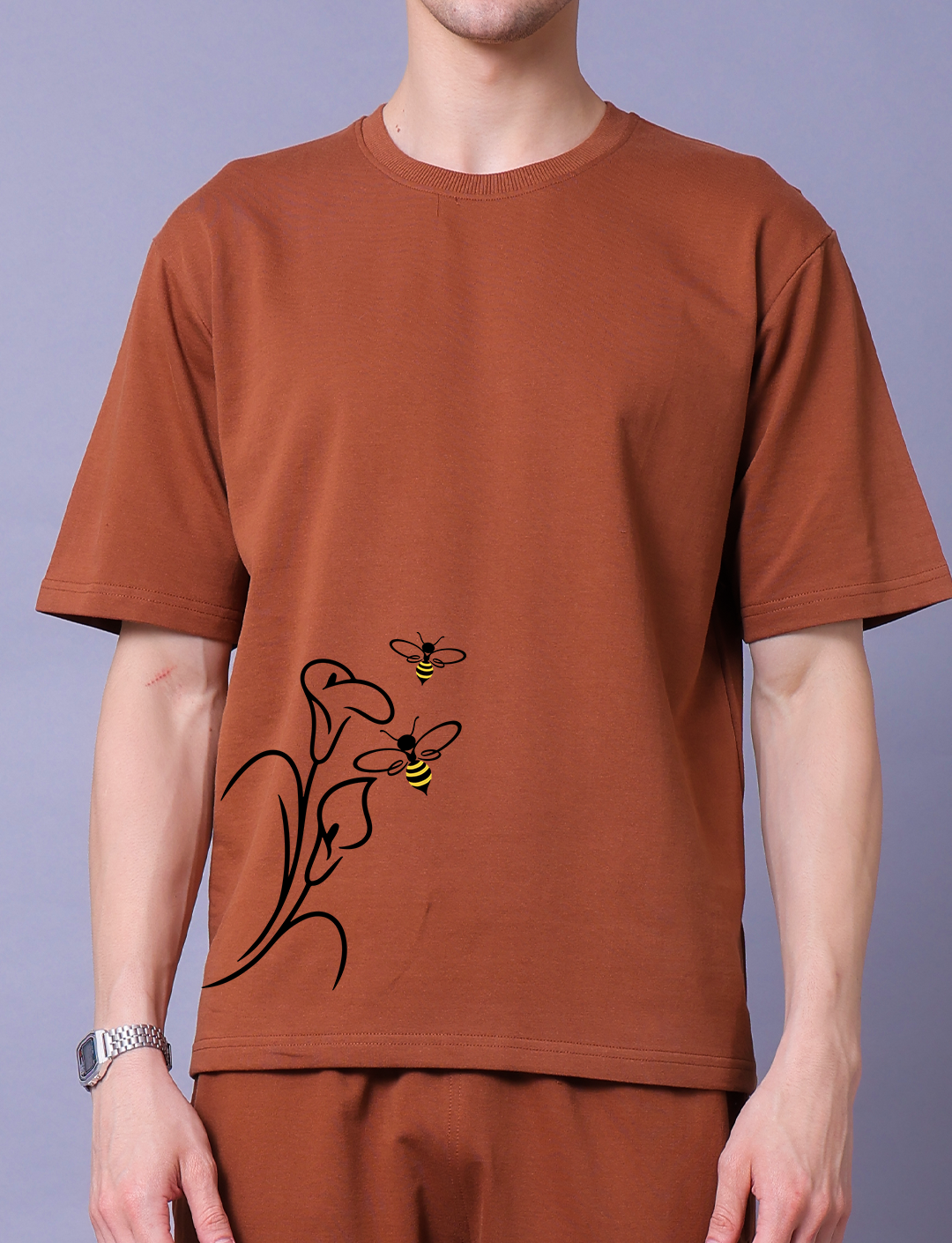 Let It Be Men Co-Ord Set - Oversized Tee With Jogger