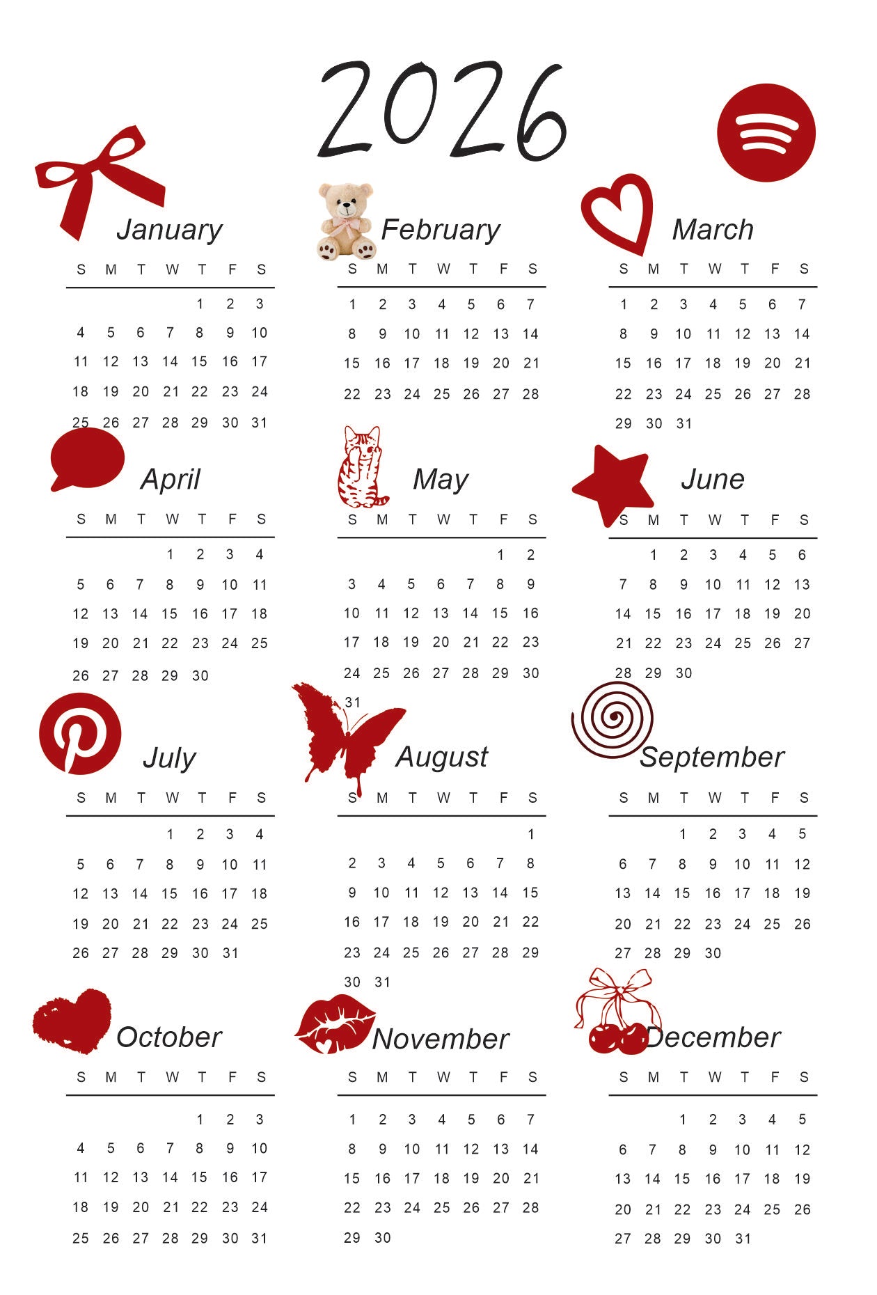 Limited Launch | Lazy Lush Calendar 2026