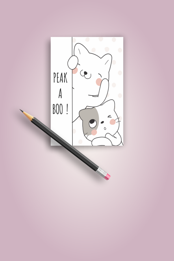 Peak A Boo Greeting Card - Lazy Lush