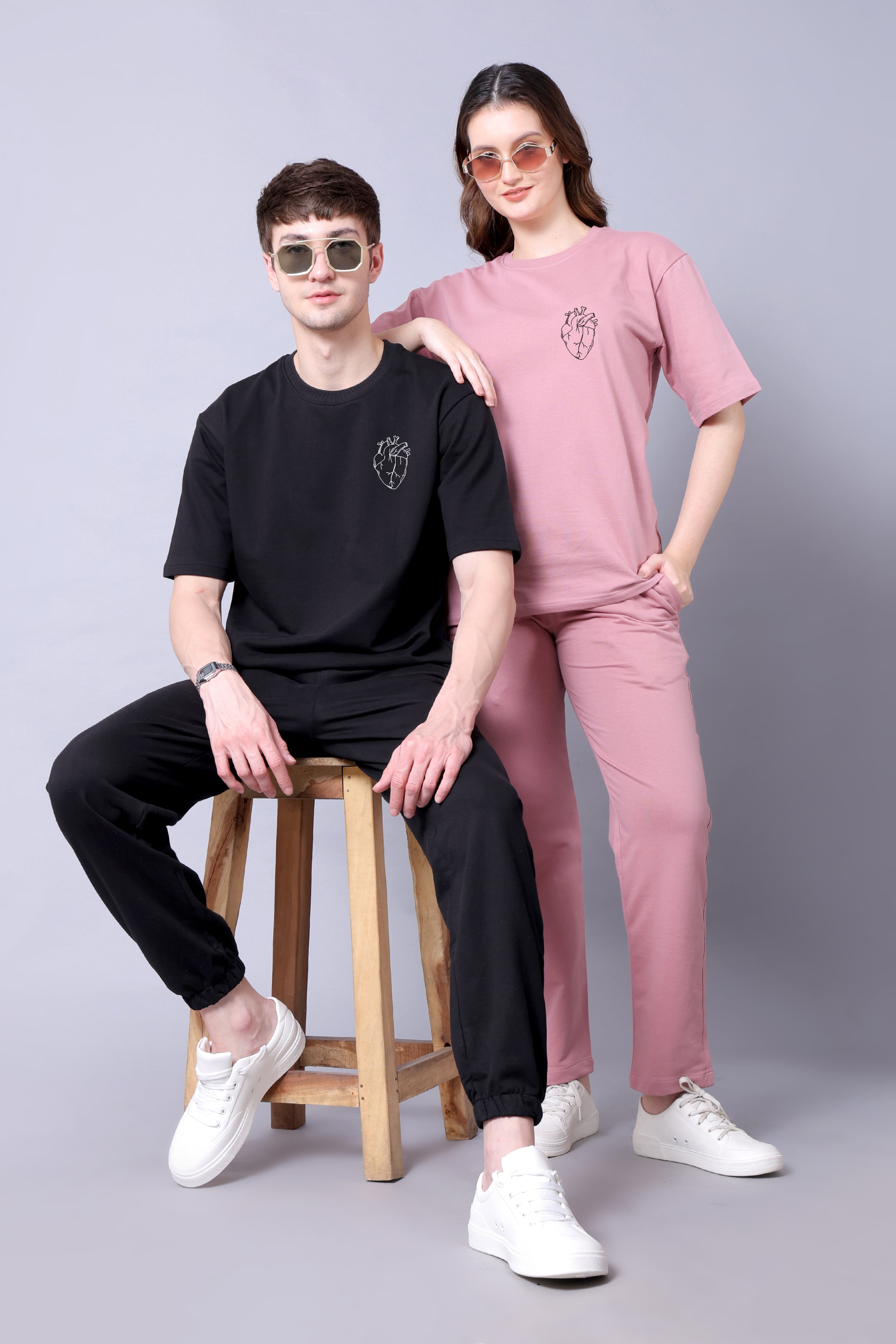 Still Beating for You Couple Co-Ord Set With Joggers (Pack of 2)