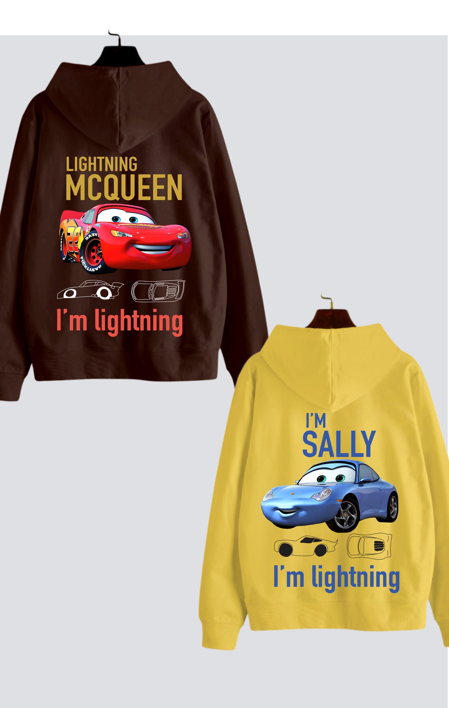 Mc Queen & Mc Sally Oversized Drop Shoulder Hoodies - Pack of 2