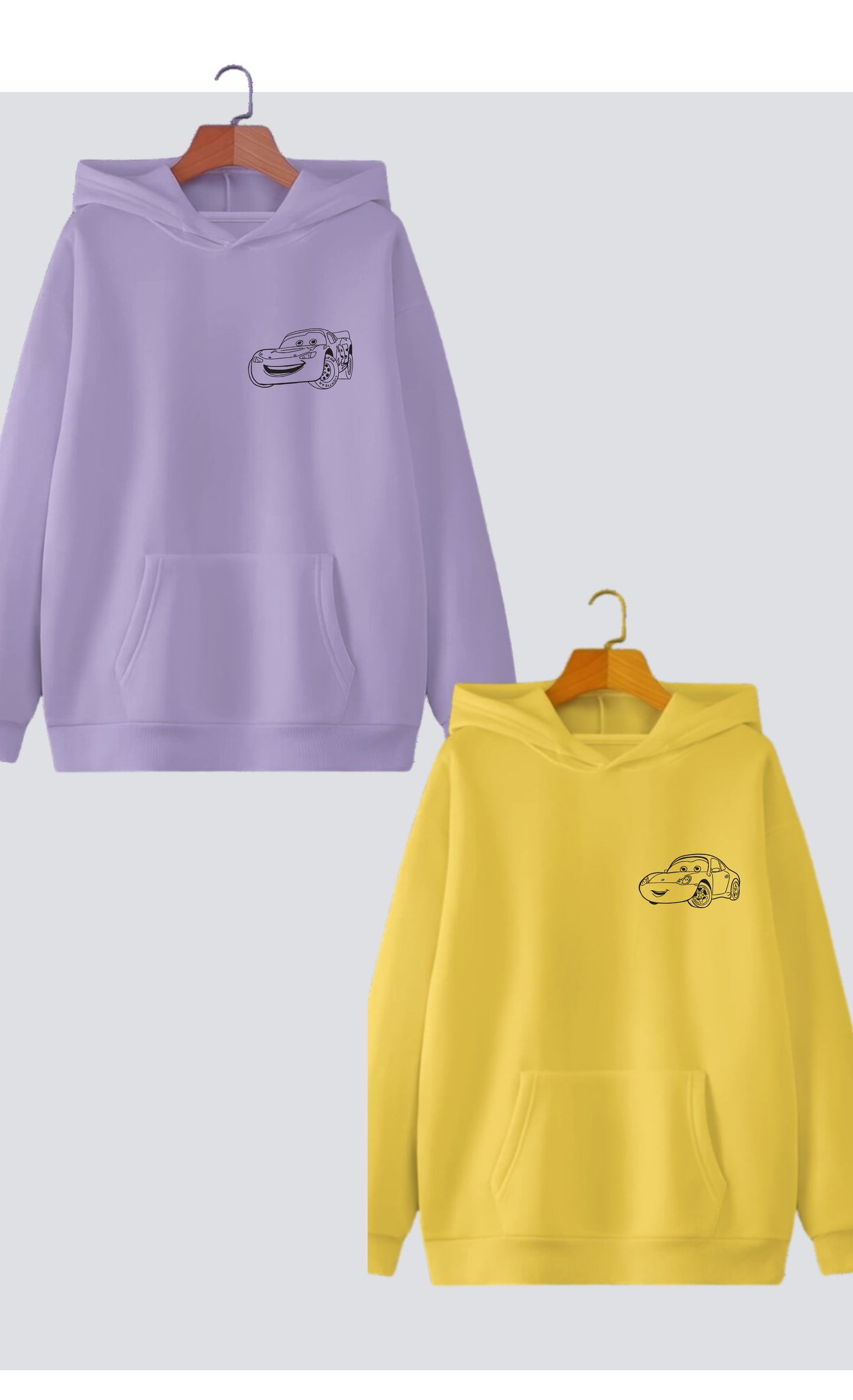 Mc Queen & Mc Sally Oversized Drop Shoulder Hoodies - Pack of 2