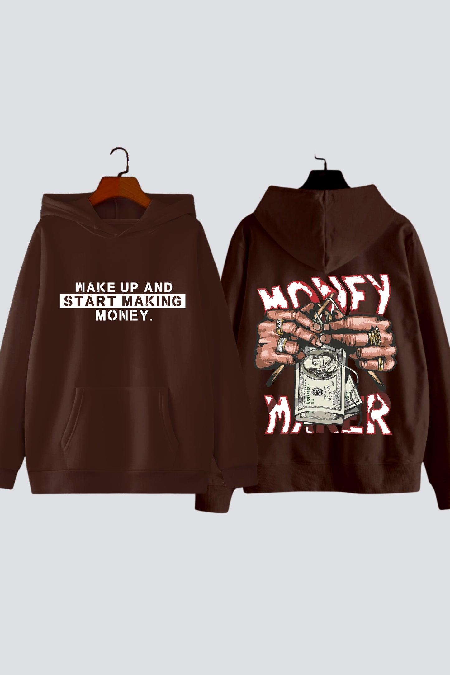 Money Maker Motivational Oversized Drop-Shoulder Hoodie