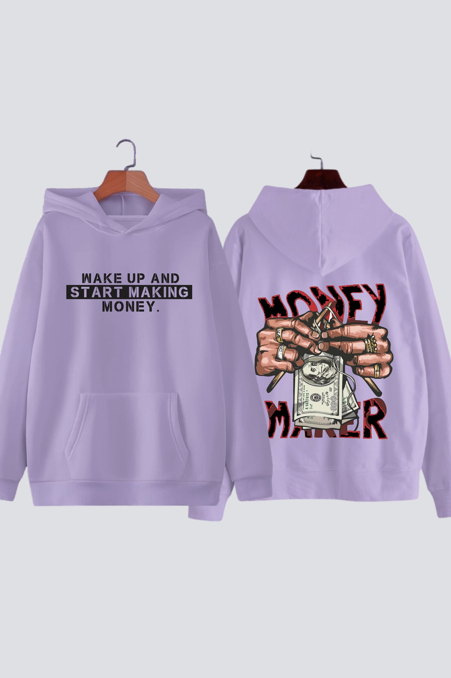 Money Maker Motivational Oversized Drop-Shoulder Hoodie