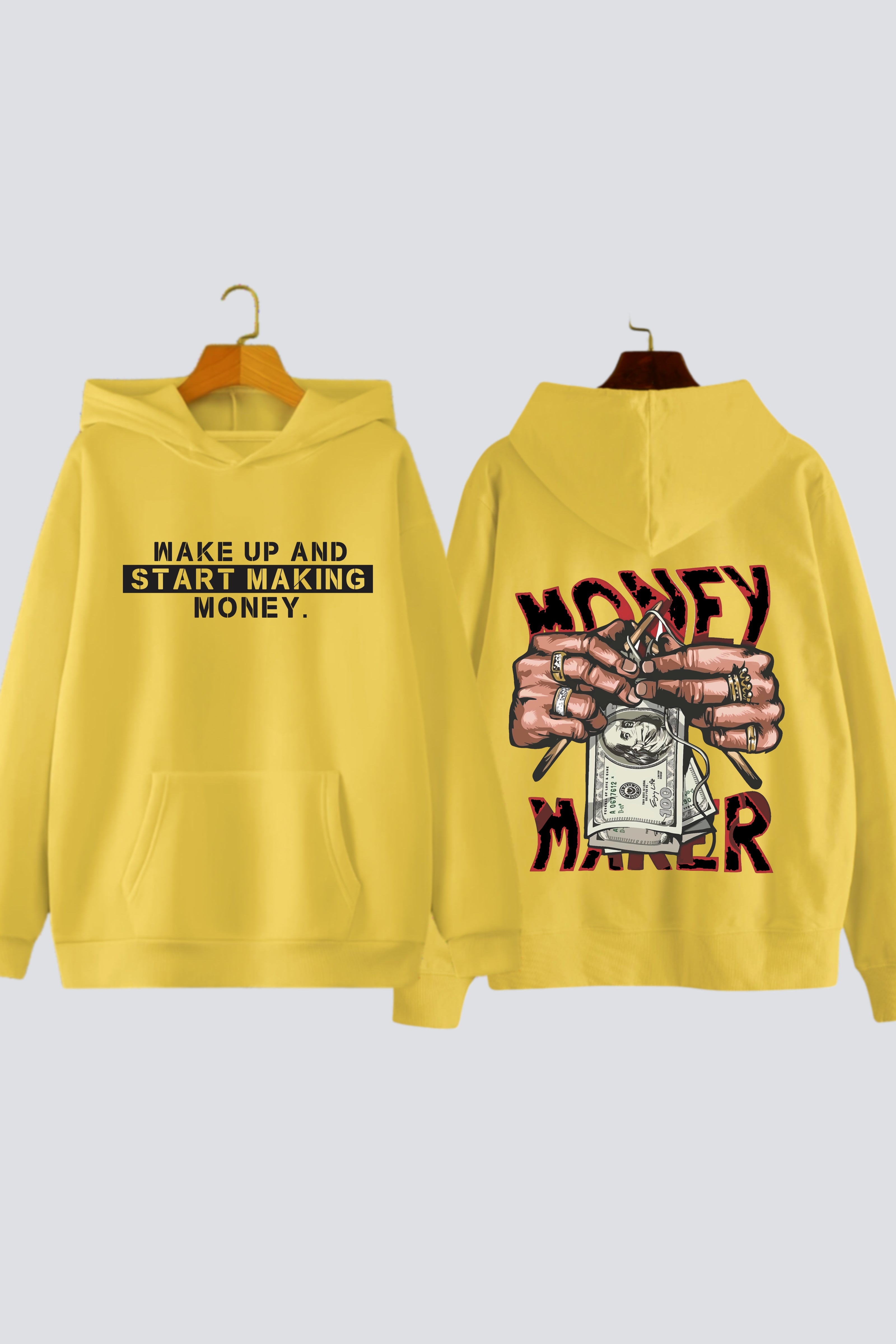 Money Maker Motivational Oversized Drop-Shoulder Hoodie