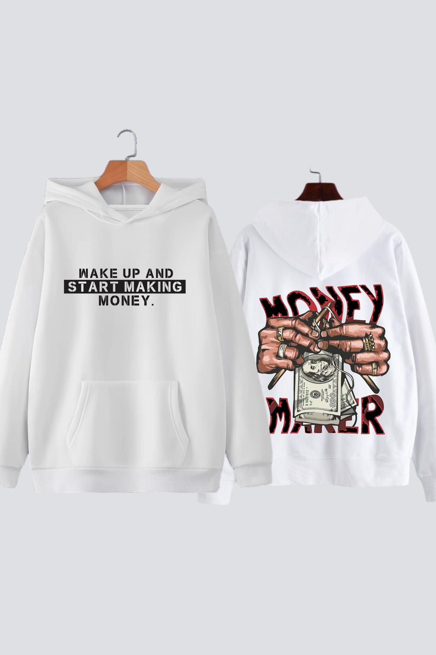 Money Maker Motivational Oversized Drop-Shoulder Hoodie