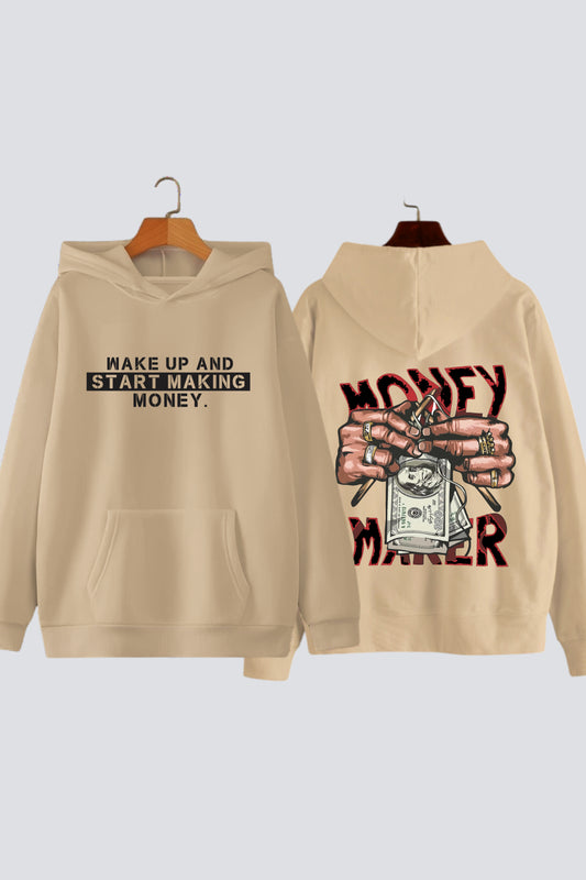 Money Maker Motivational Oversized Drop-Shoulder Hoodie