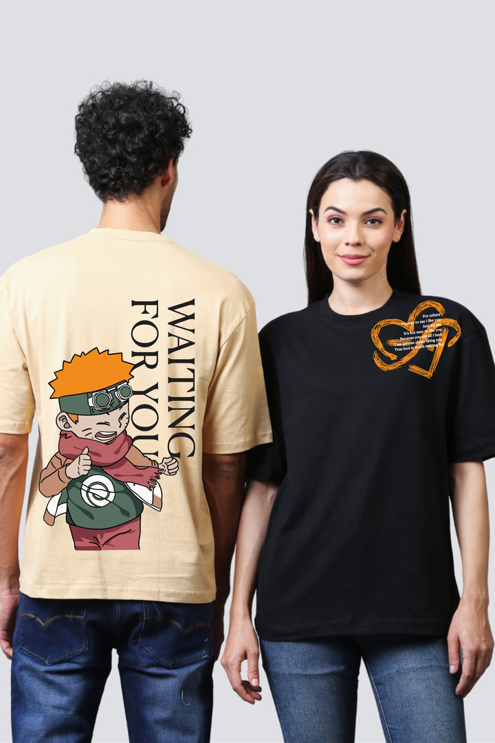 Chase Your Ninja Dreams Oversized Couple Tees - Pack of 2