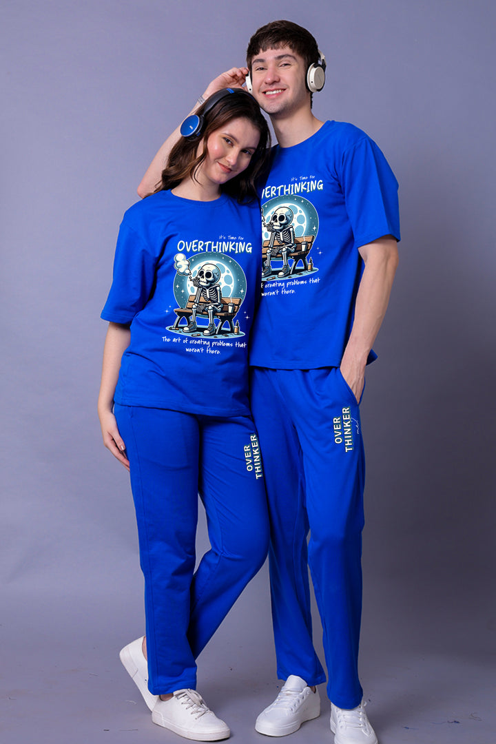 Overthinking Couple Co-Ord Set With Joggers (Pack of 2)