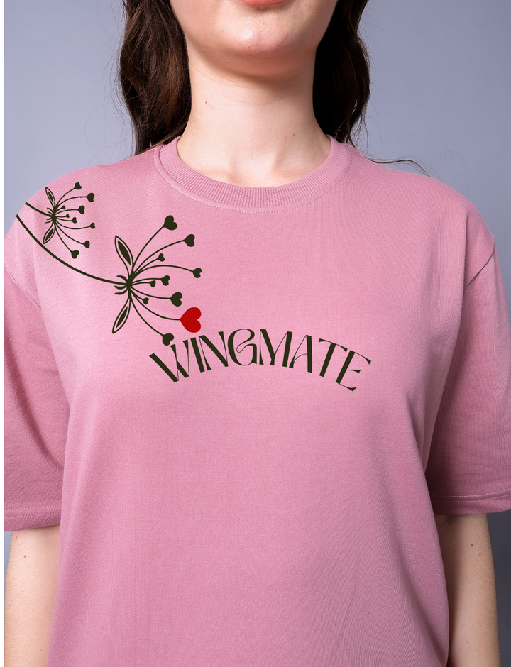 Eternal Flutter Butterfly Women Pink Co-Ord Set With Joggers