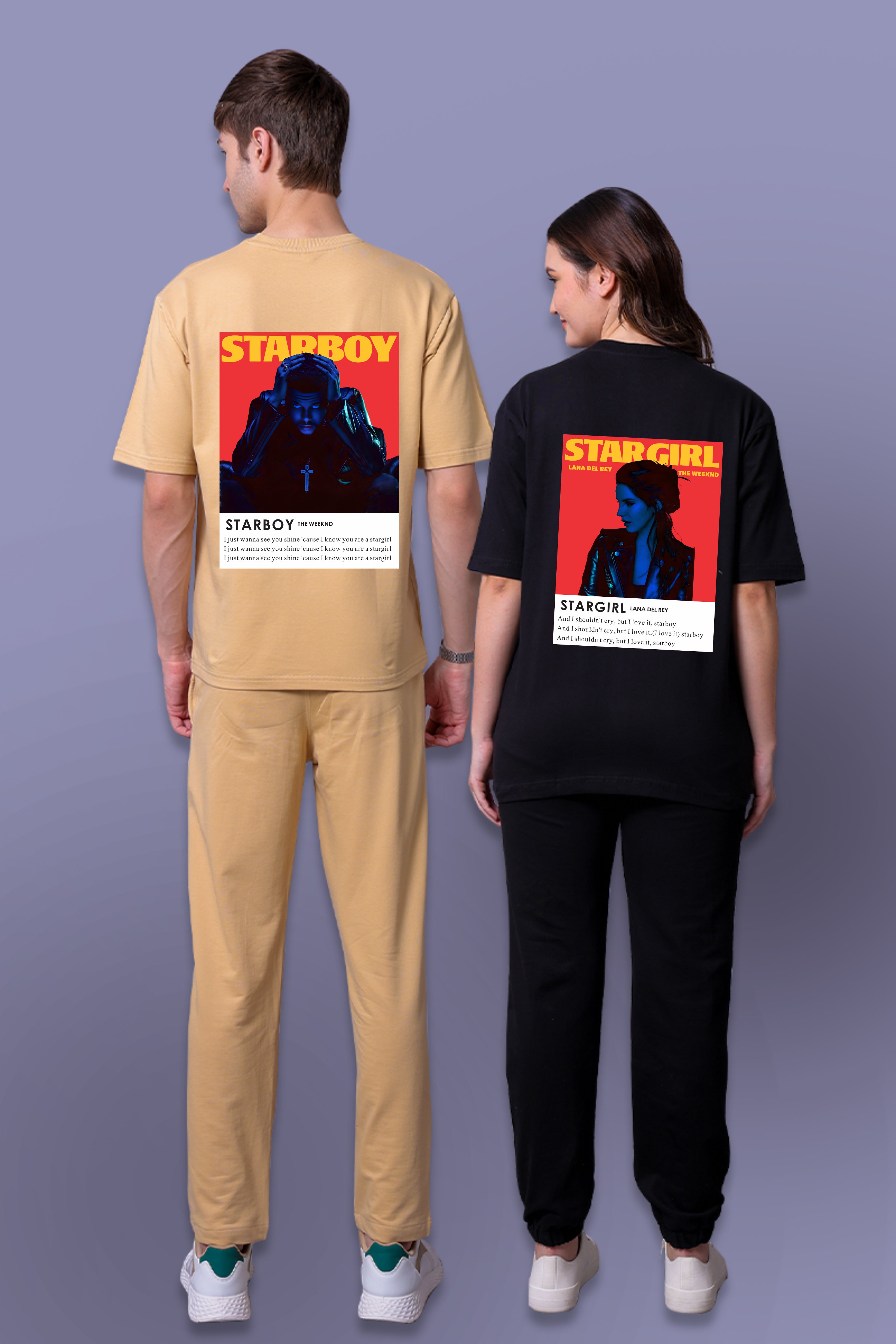 Starboy & Stargirl Couple Co-Ord Set With Joggers (Pack of 2)