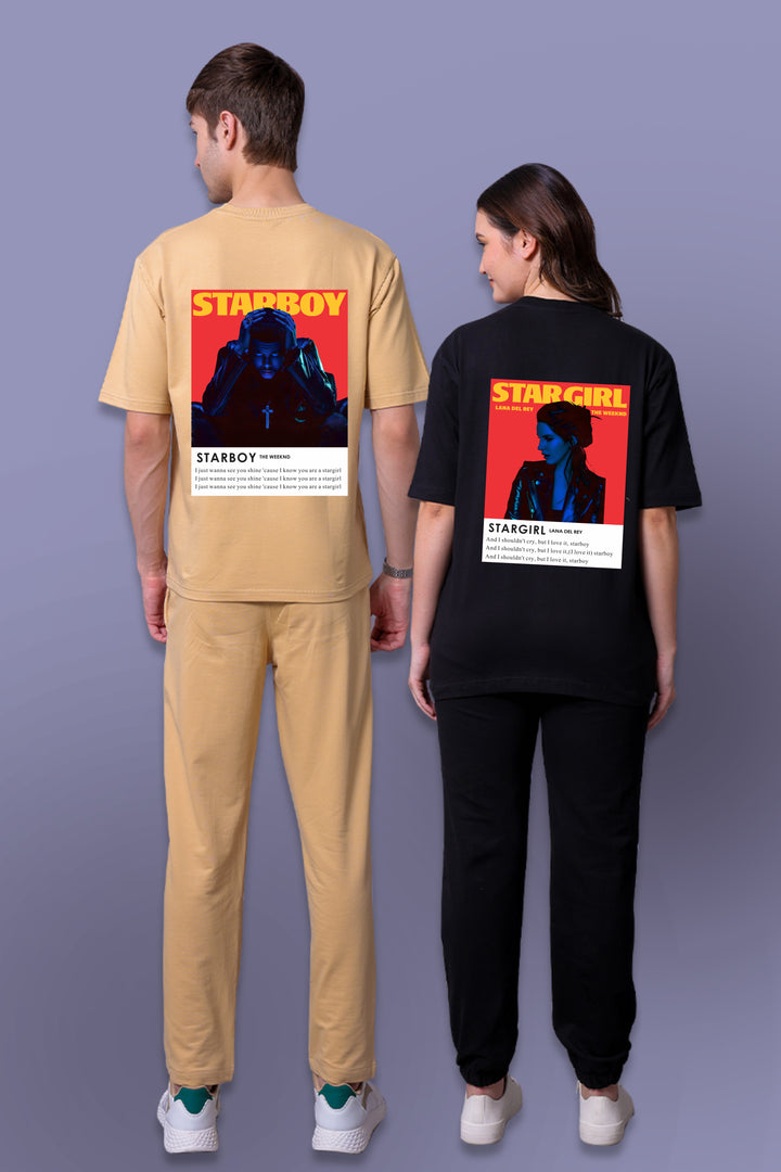 Starboy & Stargirl Couple Co-Ord Set With Joggers (Pack of 2)