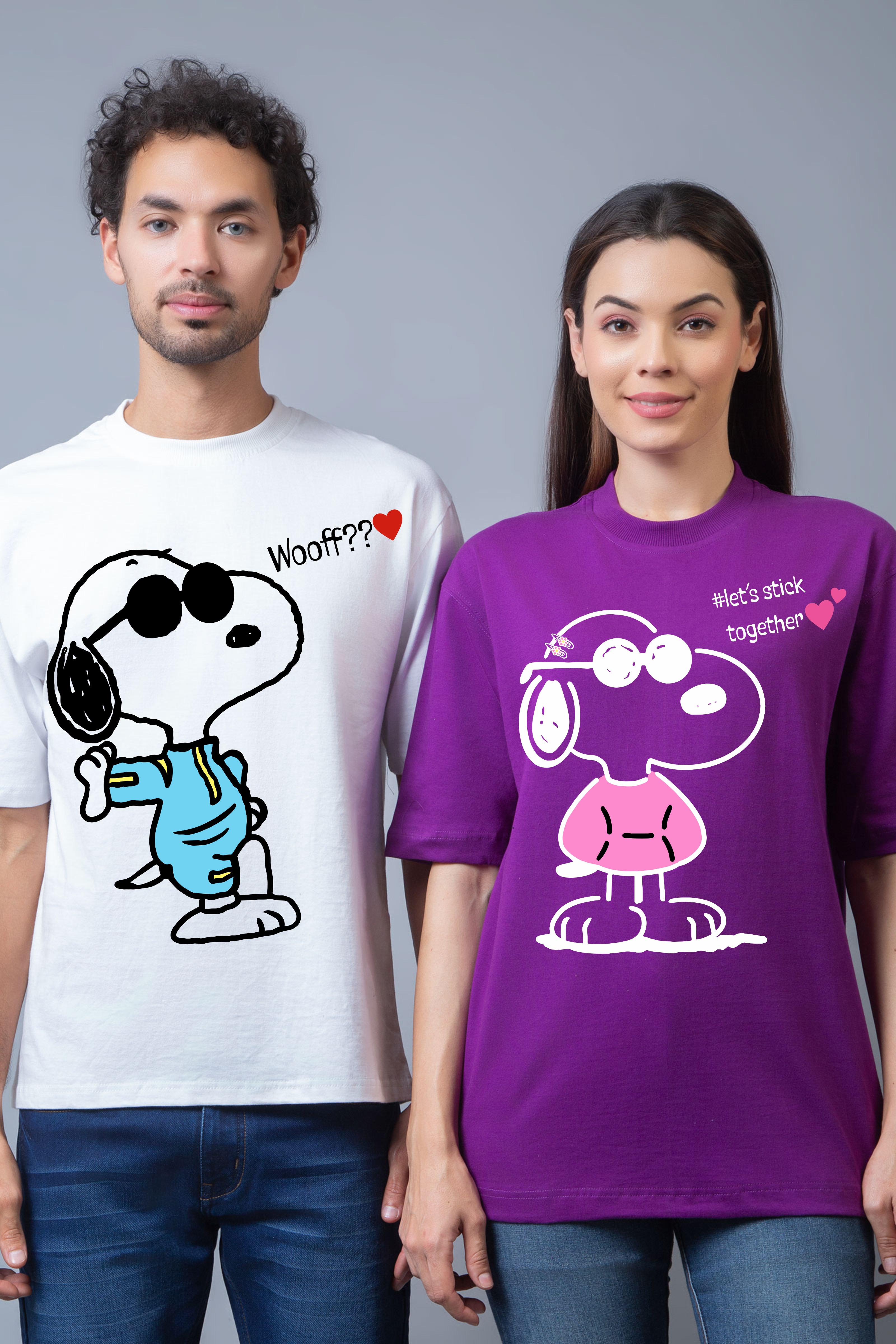 Snoopy Oversized Couple Tees - Pack of 2