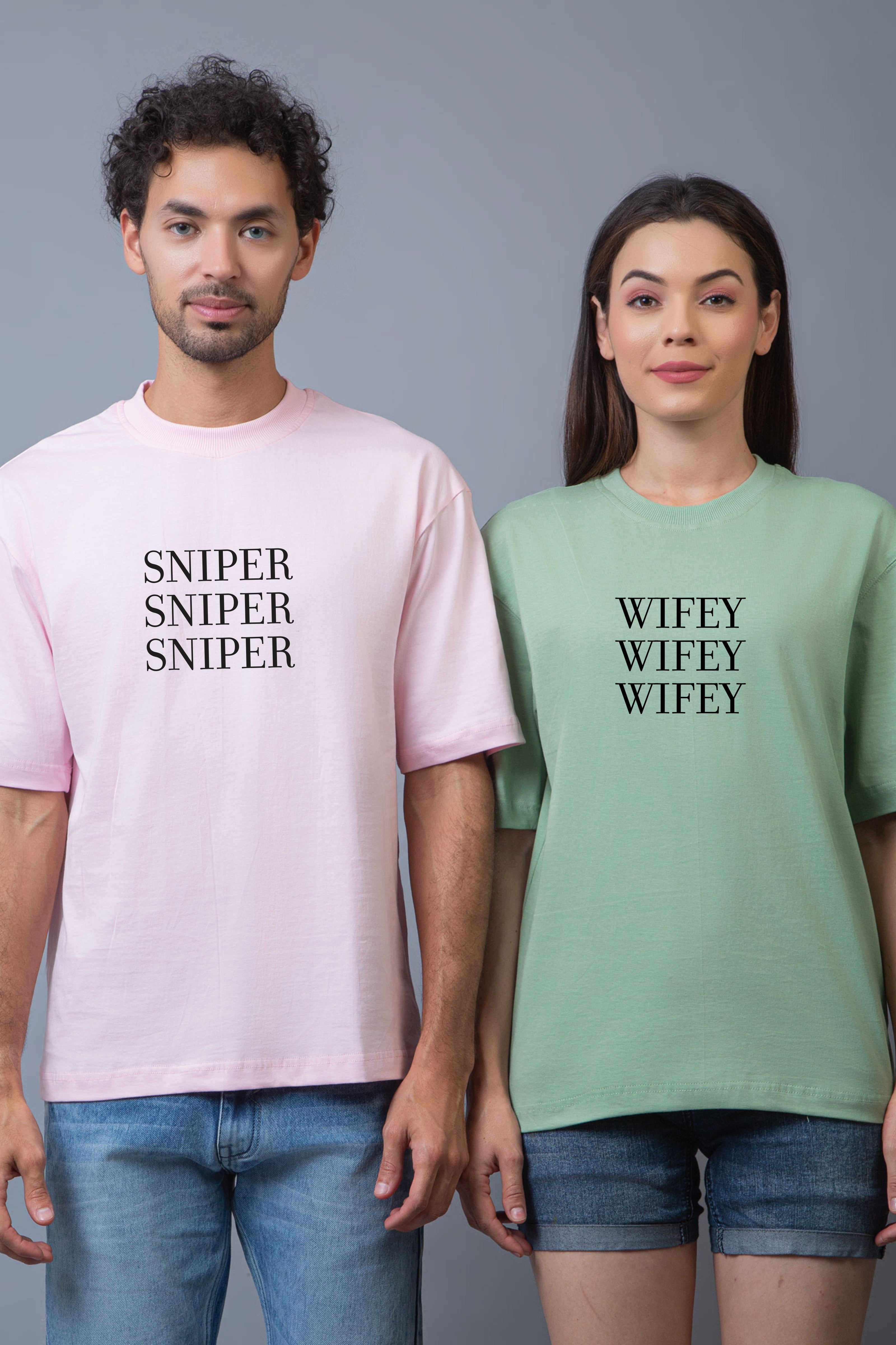 Sniper & Wifey Oversized Tees - Pack of 2