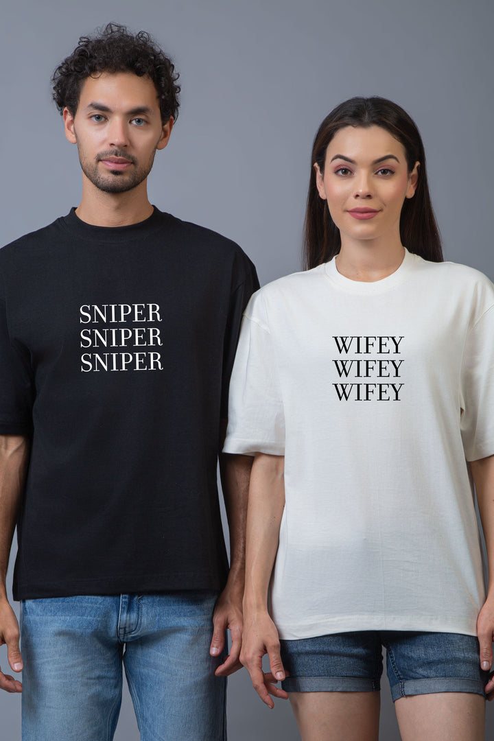 Sniper & Wifey Oversized Tees - Pack of 2