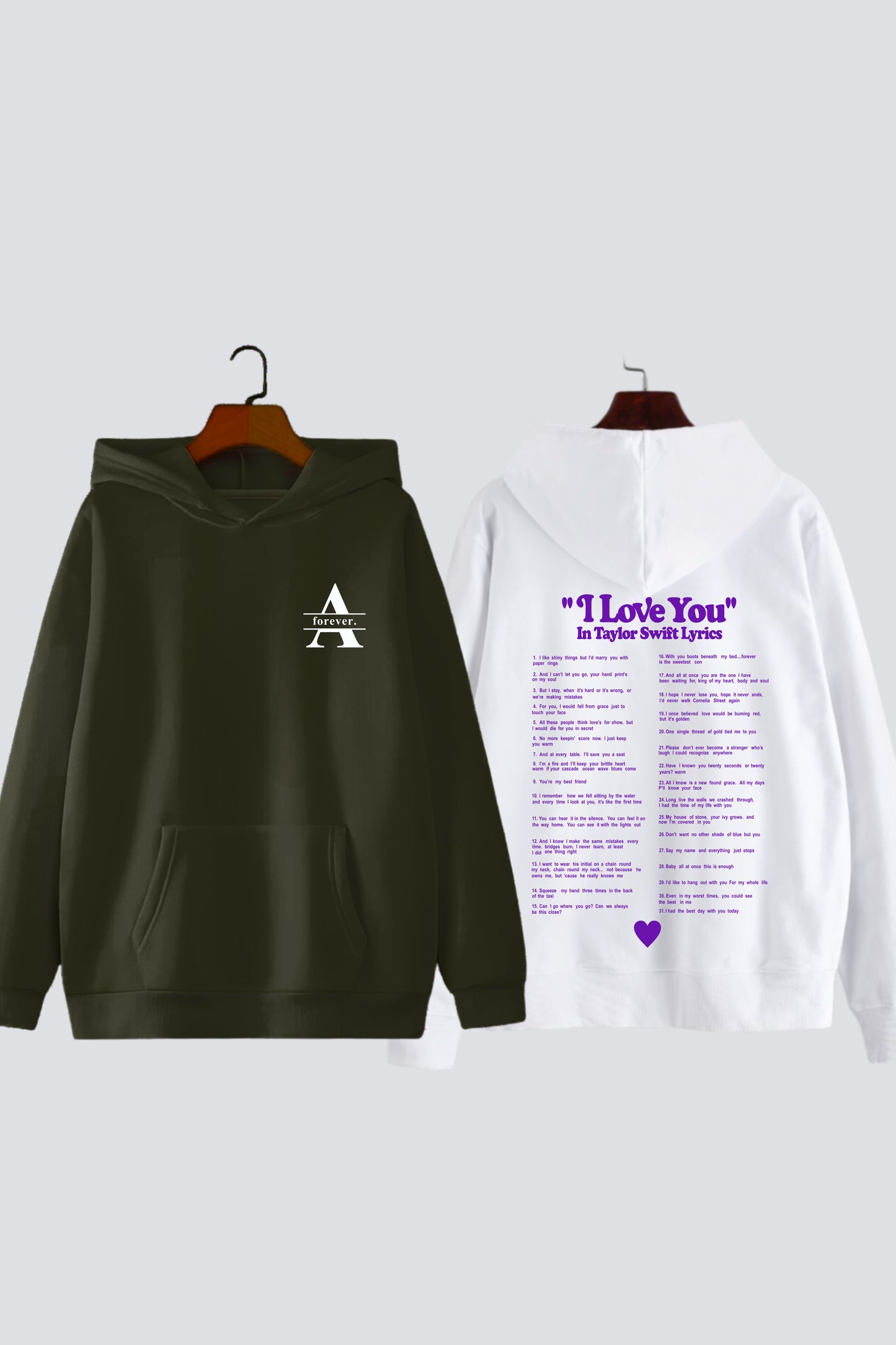 Taylor Swift Inspired Oversized Drop Shoulder Hoodies - Pack of 2