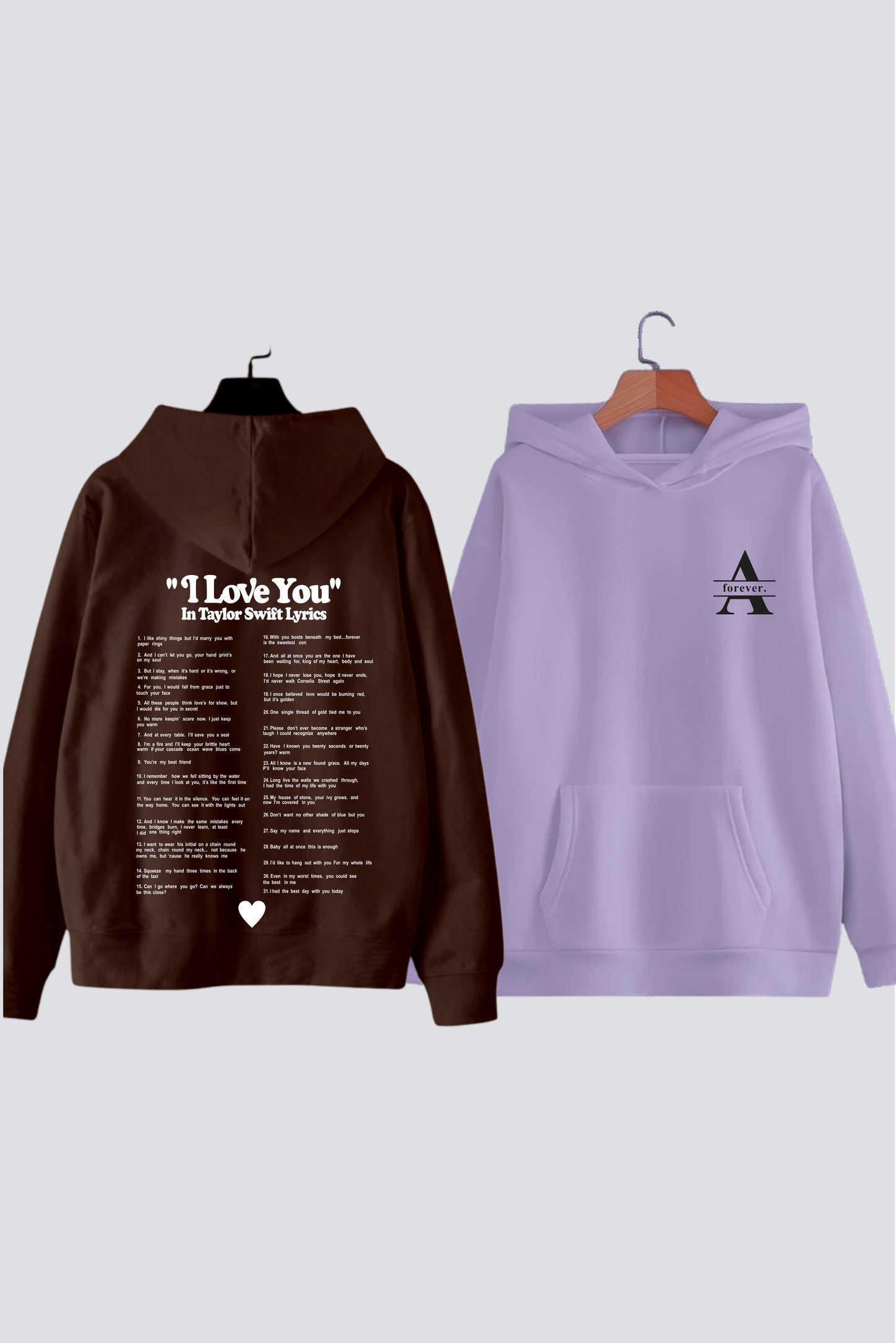 Taylor Swift Inspired Oversized Drop Shoulder Hoodies - Pack of 2