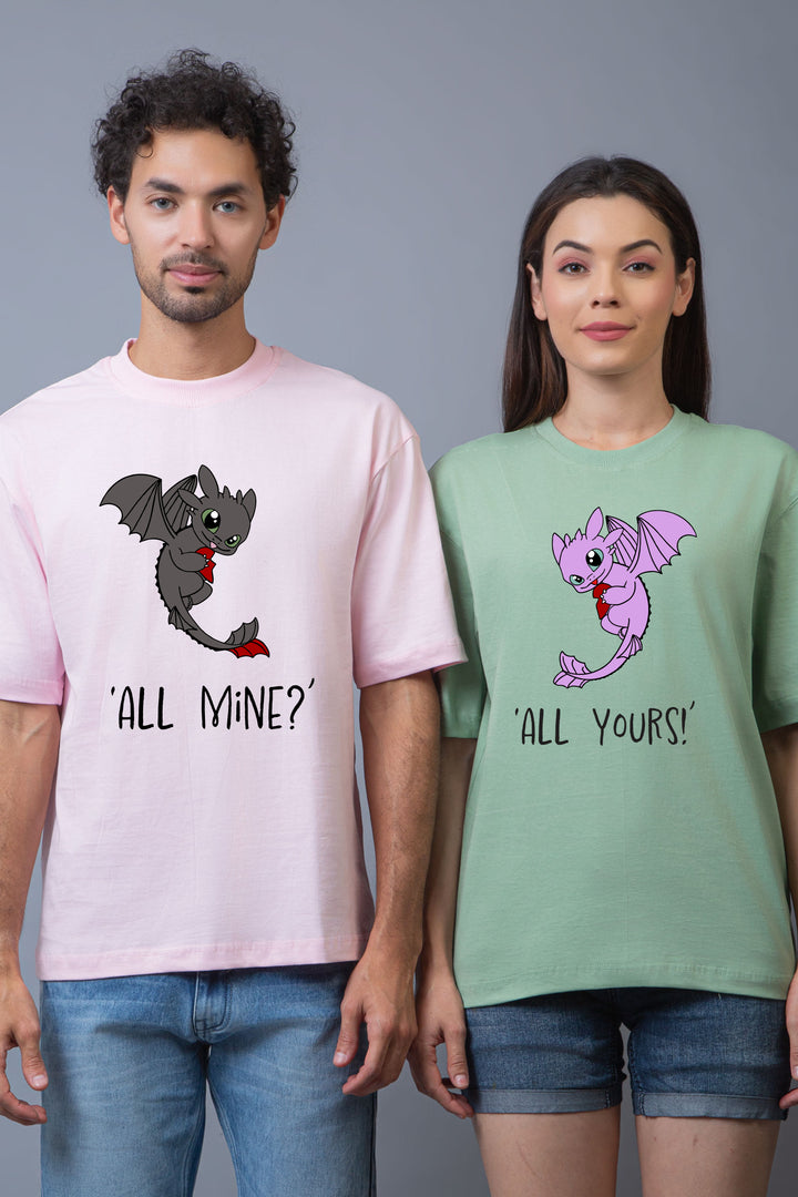 All Your's And All Mine Oversized Tees - Pack of 2