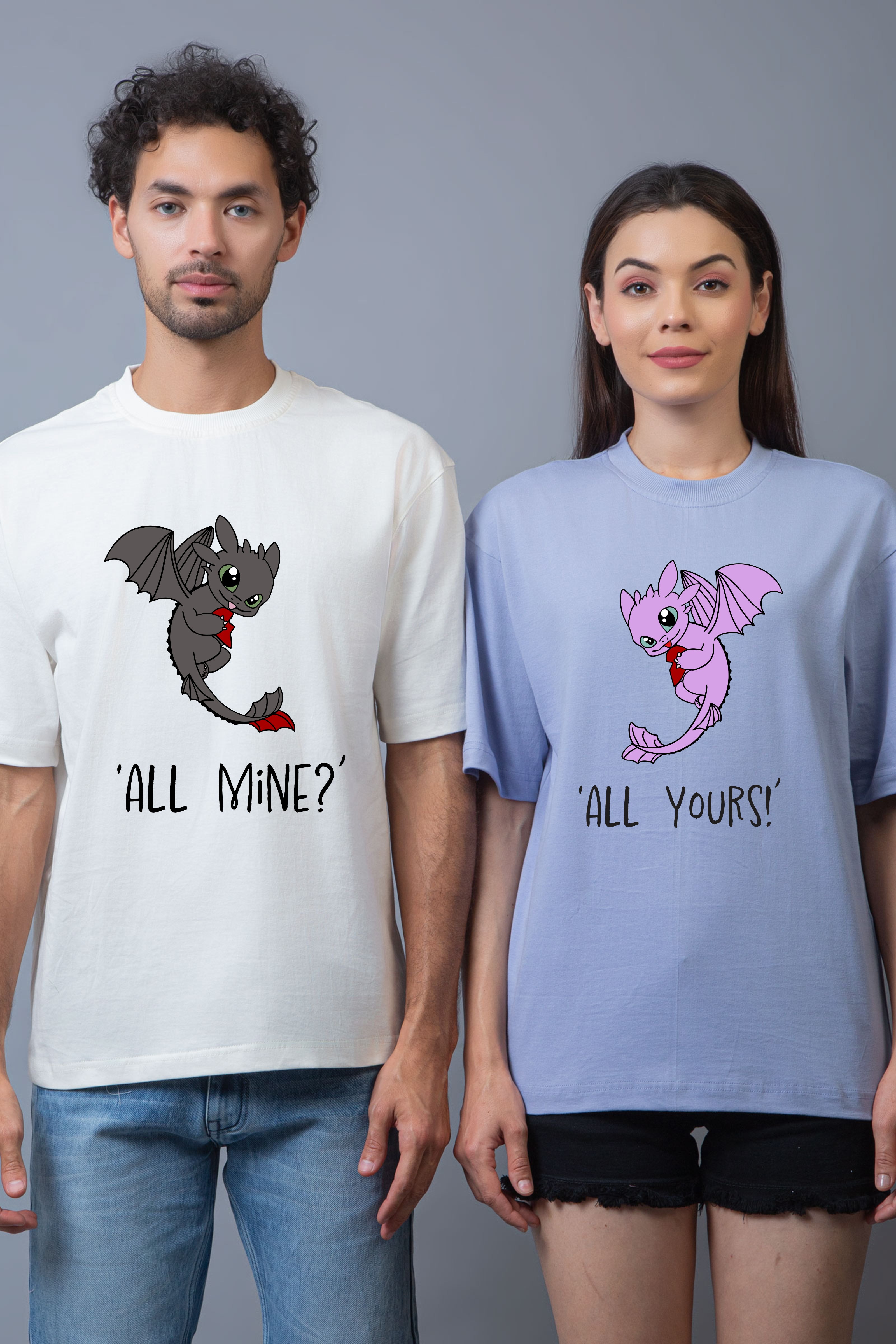 All Your's And All Mine Oversized Tees - Pack of 2