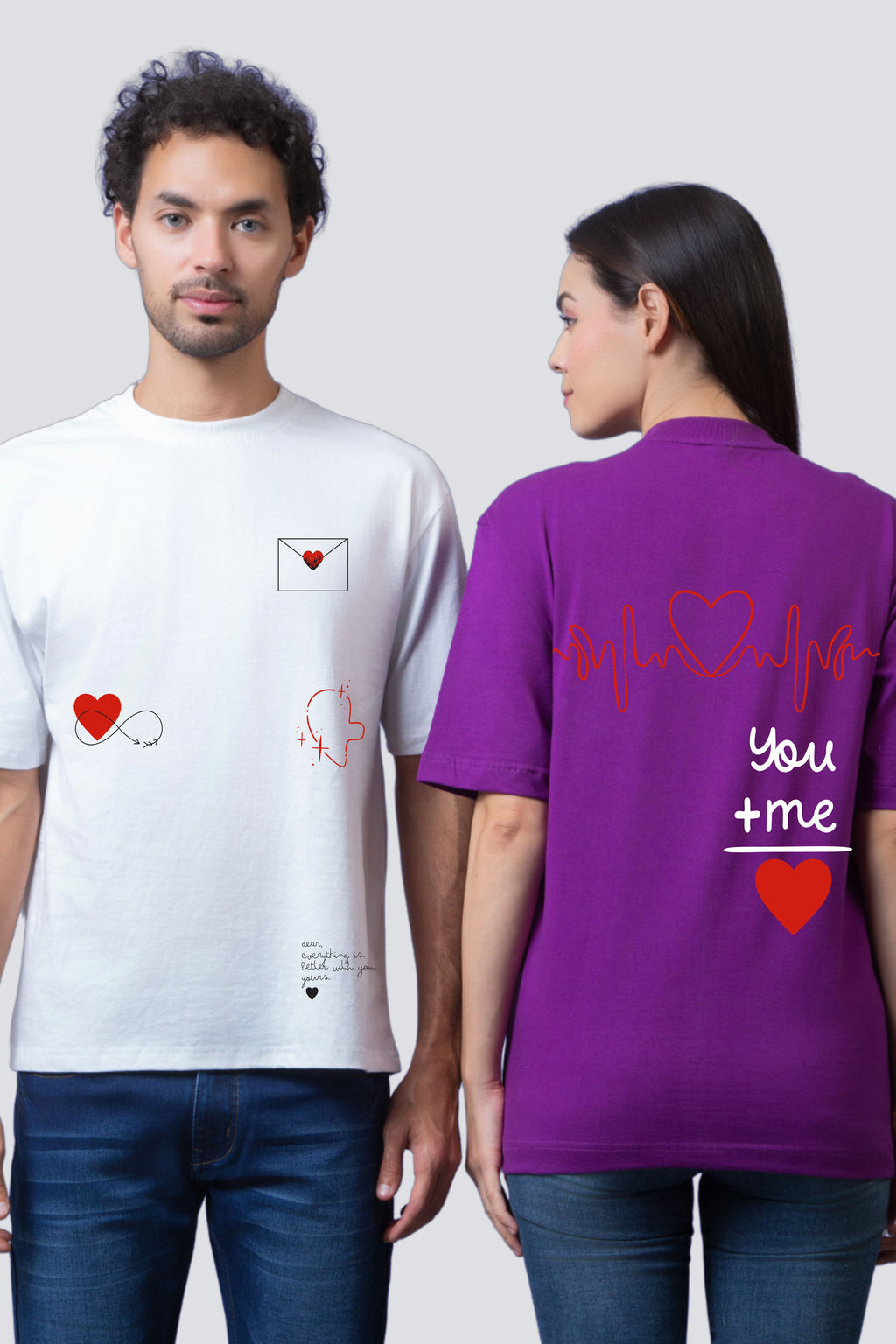 YOU+ ME Oversized Tees - Pack of 2